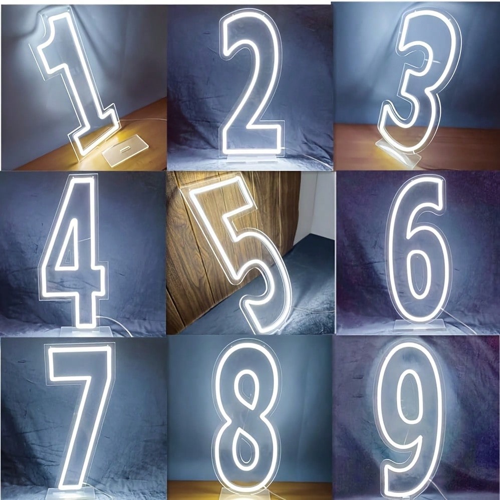 Wedding Led - White 0-9 Single Digit LED Number