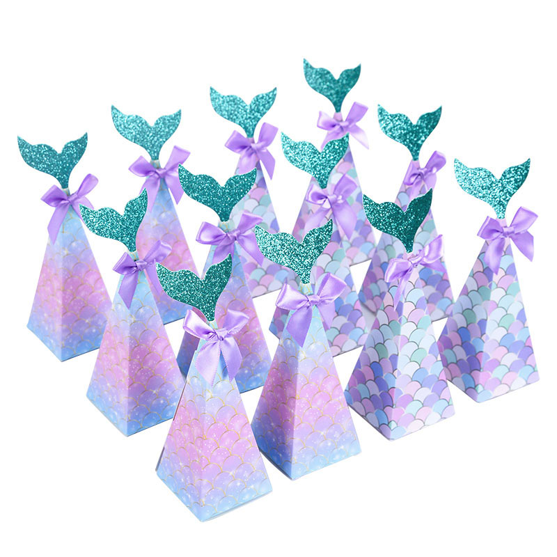 Wedding Favor Box - 10Pcs Little Mermaid Candy Box Mermaid