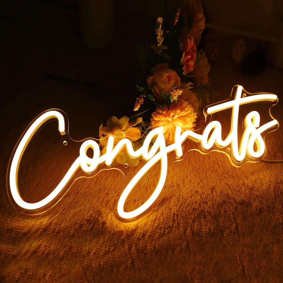 Congrats Neon Sign USB Dimmabl - Wedding Led recensie en prijs