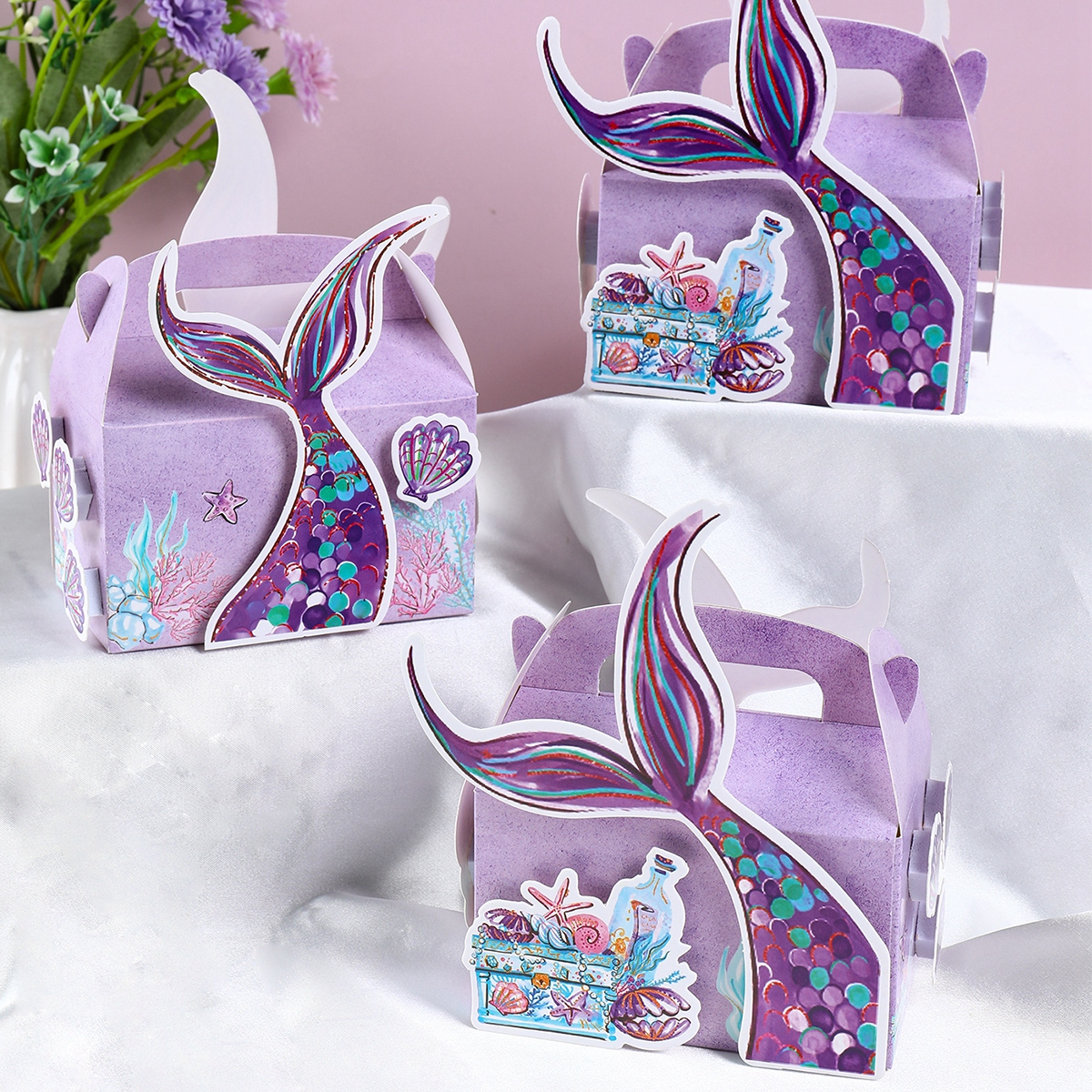 4pcs 3D Mermaid Tail Portable  - Wedding Favor Box recensie en prijs