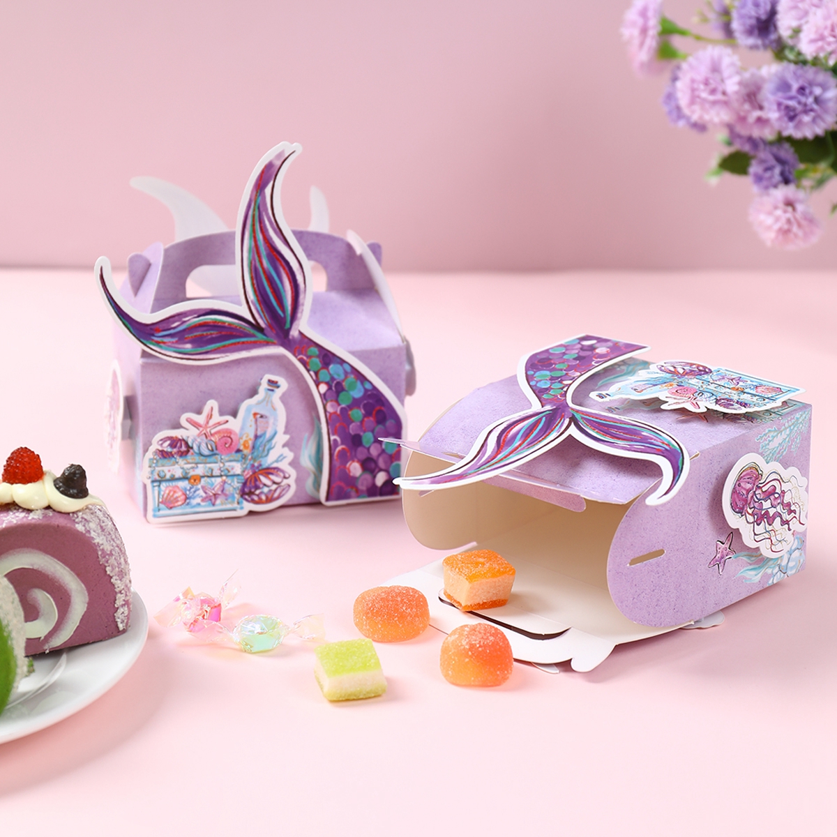 4pcs 3D Mermaid Tail Portable  - Wedding Favor Box recensie en prijs