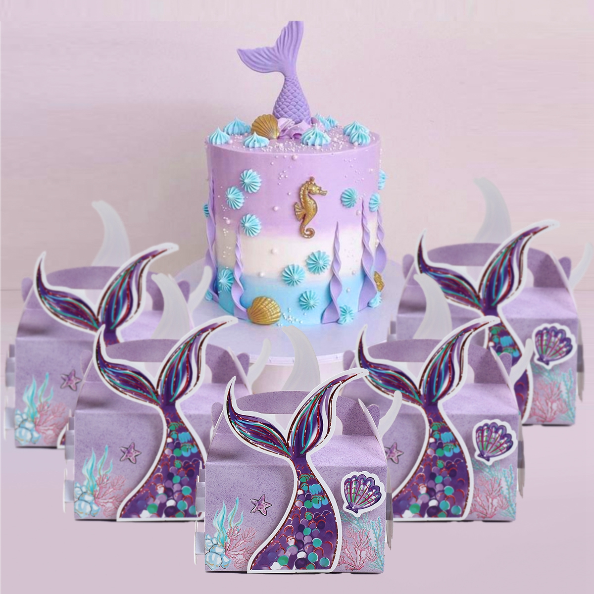 4pcs 3D Mermaid Tail Portable  - Wedding Favor Box recensie en prijs