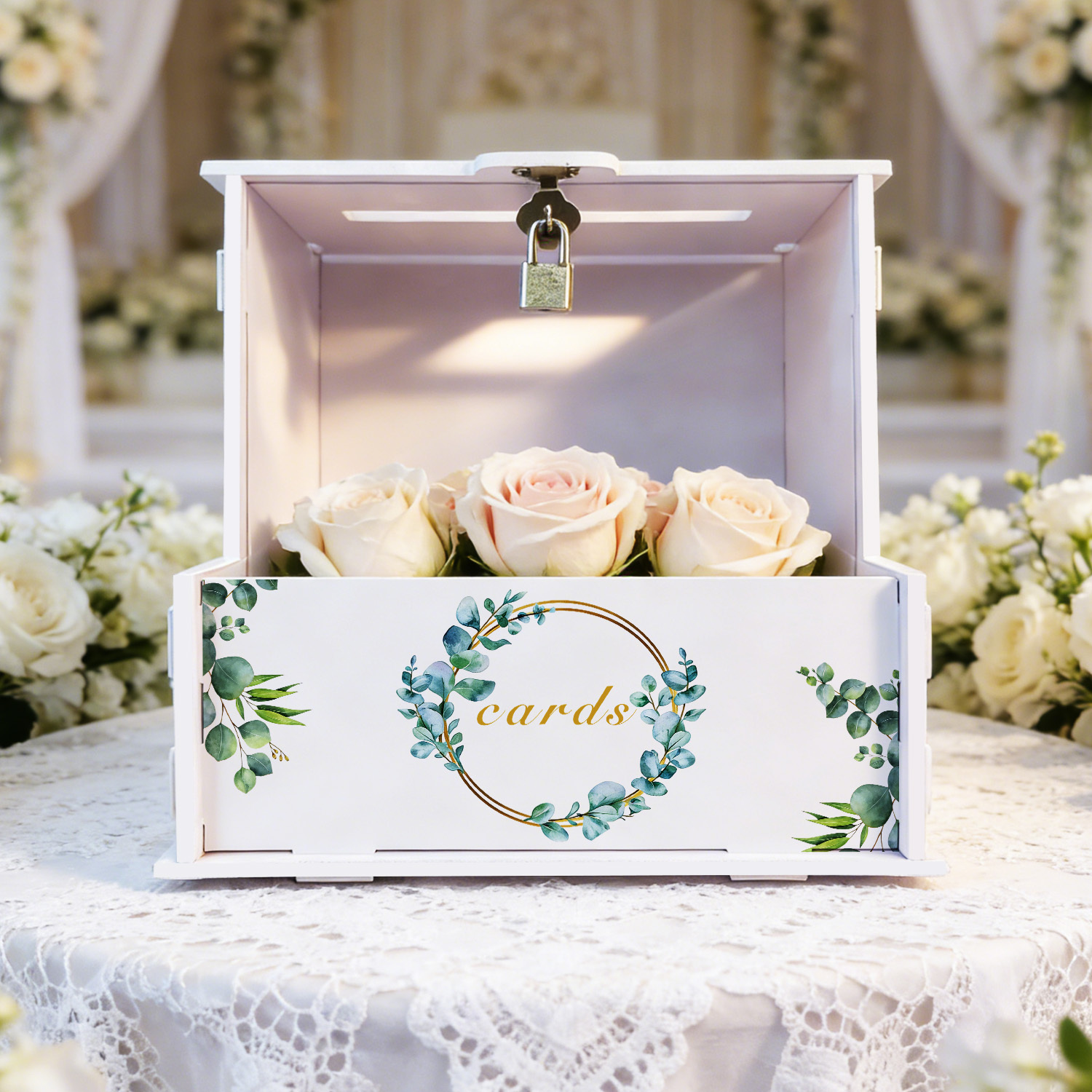 White PVC Wedding Card Boxes w - Wedding Favor Box recensie en prijs