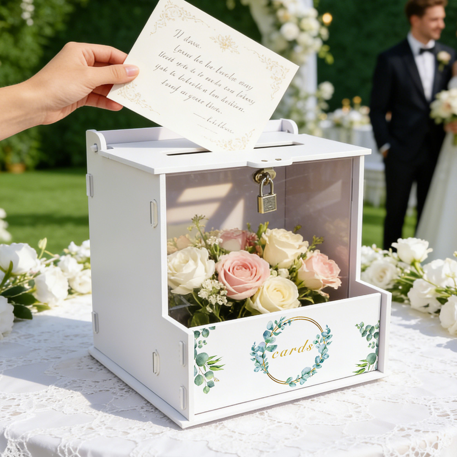 White PVC Wedding Card Boxes w - Wedding Favor Box recensie en prijs