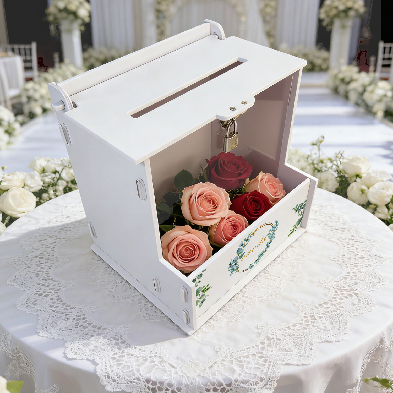 White PVC Wedding Card Boxes w - Wedding Favor Box recensie en prijs