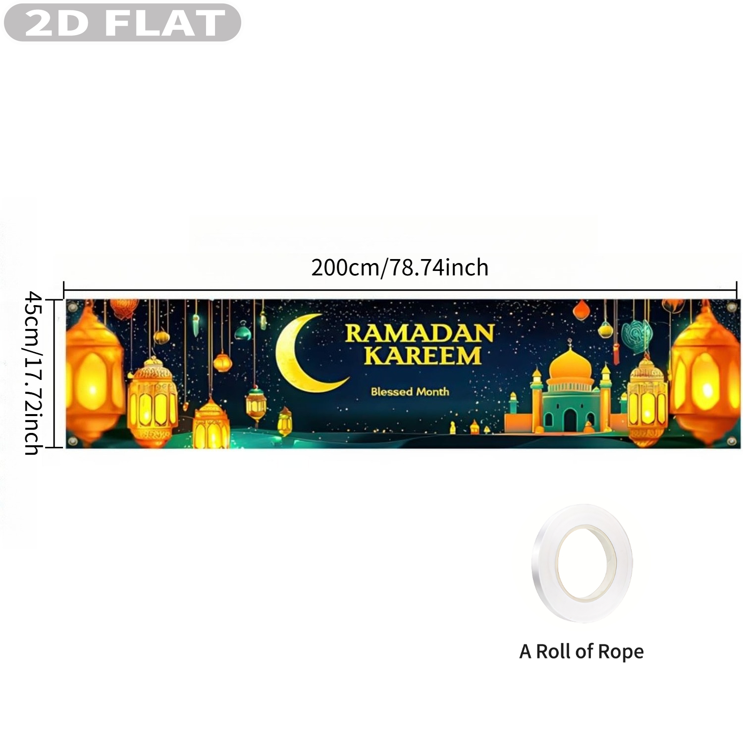 2D FLAT 1pc Ramadan Eid Mubara - Photo Booth Prop recensie en prijs