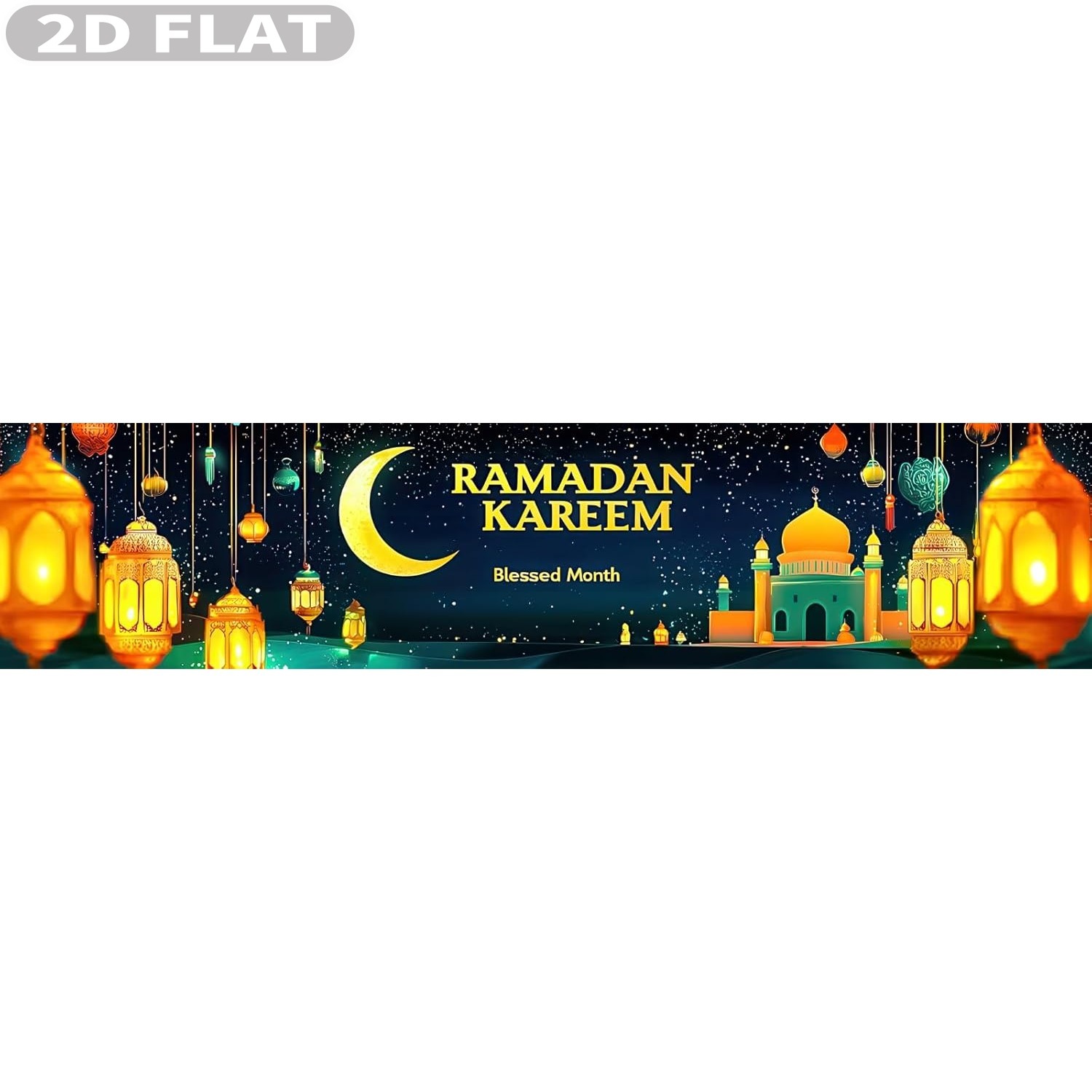 2D FLAT 1pc Ramadan Eid Mubara - Photo Booth Prop recensie en prijs