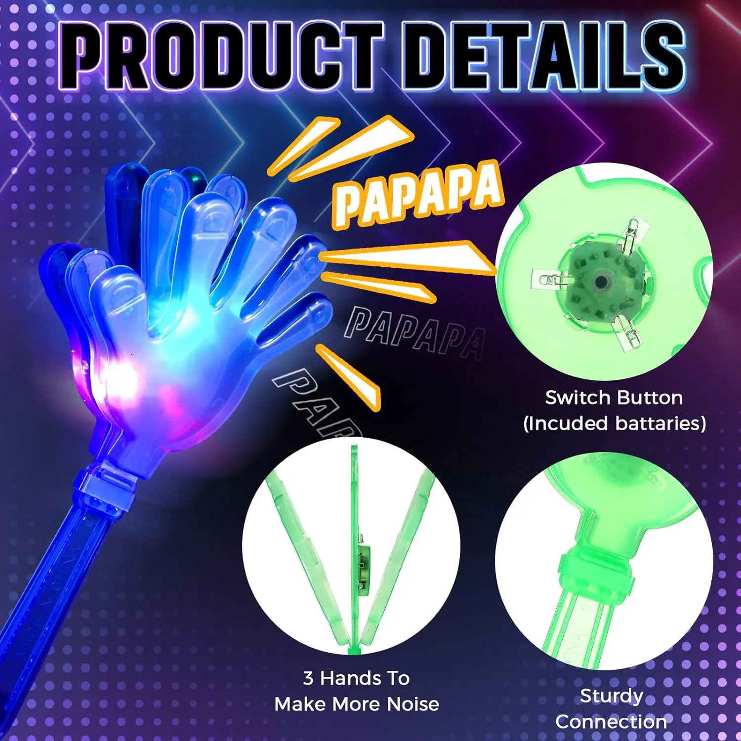 12pcs Hand Clappers Light up L - Wedding Event Supply recensie en prijs