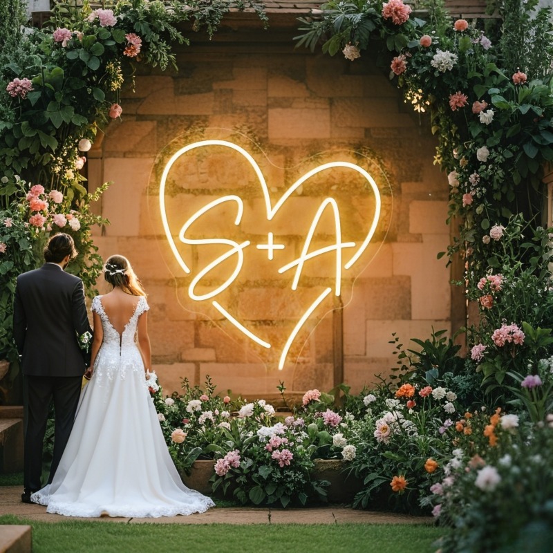 Custom Initials Heart LED Neon - Wedding Led recensie en prijs