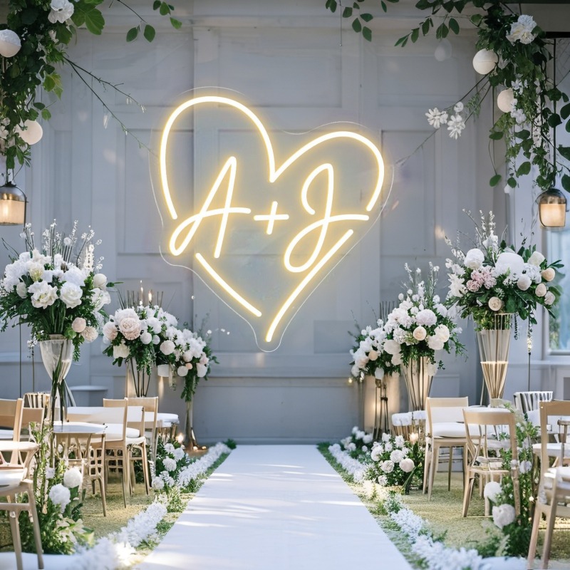 Custom Initials Heart LED Neon - Wedding Led recensie en prijs