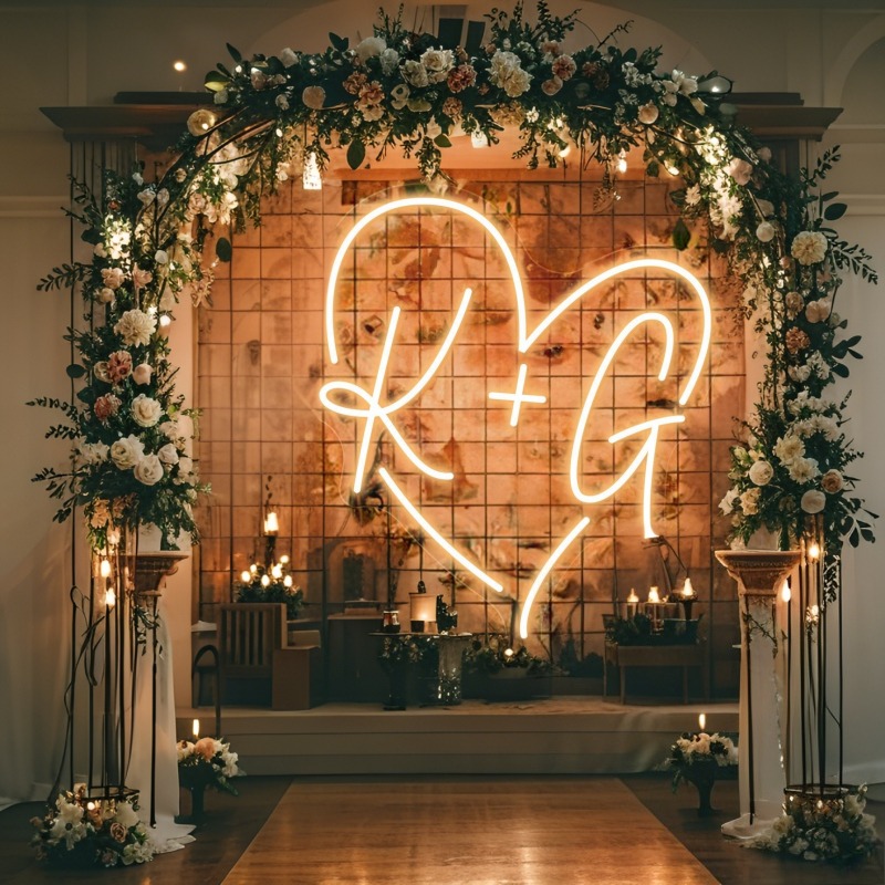 Custom Initials Heart LED Neon - Wedding Led recensie en prijs
