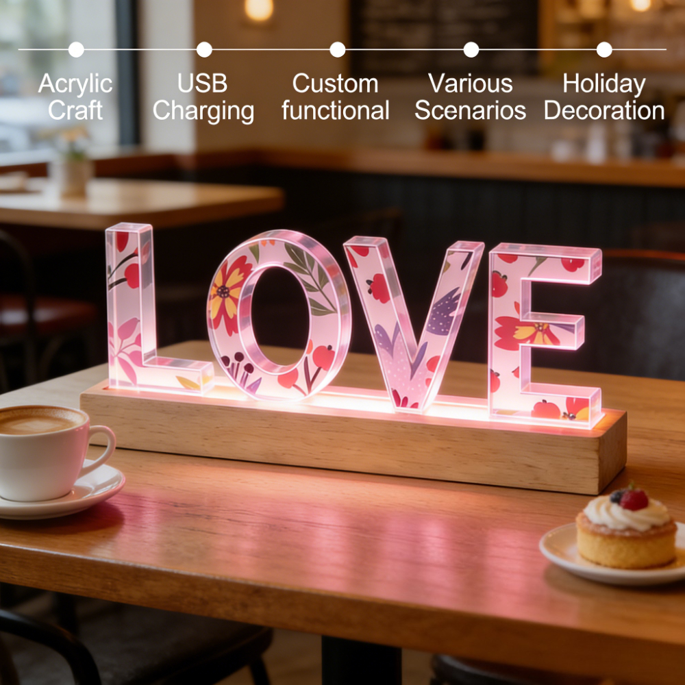 1pc Custom Name Acrylic LED Na - Wedding Led recensie en prijs