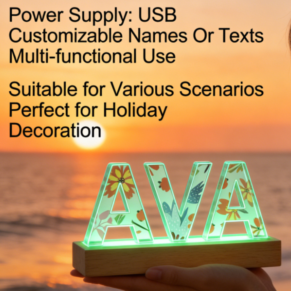 1pc Custom Name Acrylic LED Na - Wedding Led recensie en prijs