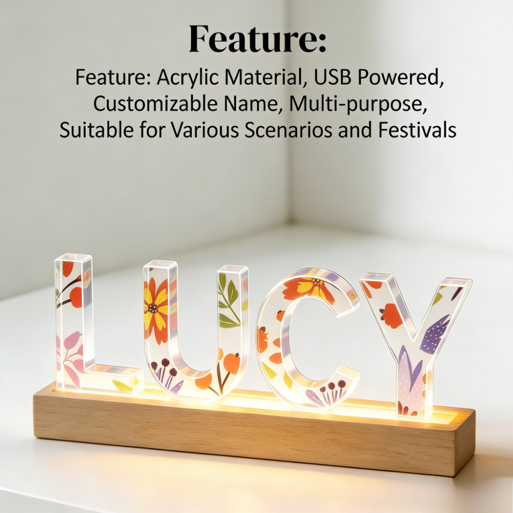 1pc Custom Name Acrylic LED Na - Wedding Led recensie en prijs