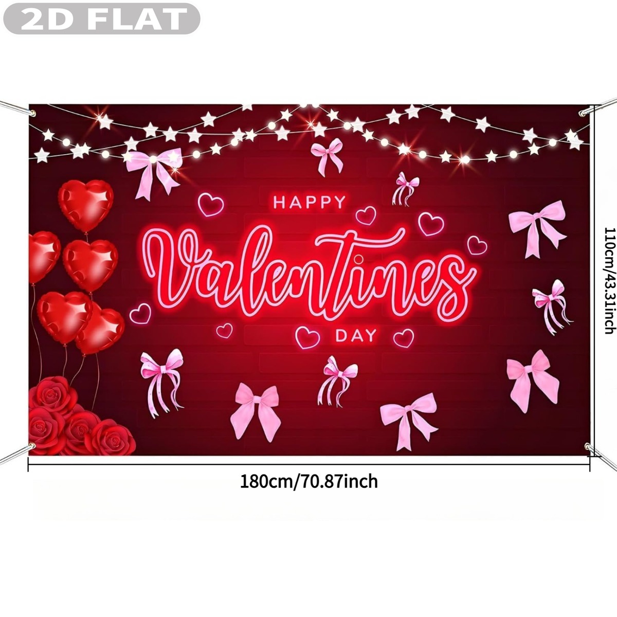 2D FLAT 1pc Happy Valentine's  - Photo Booth Prop recensie en prijs