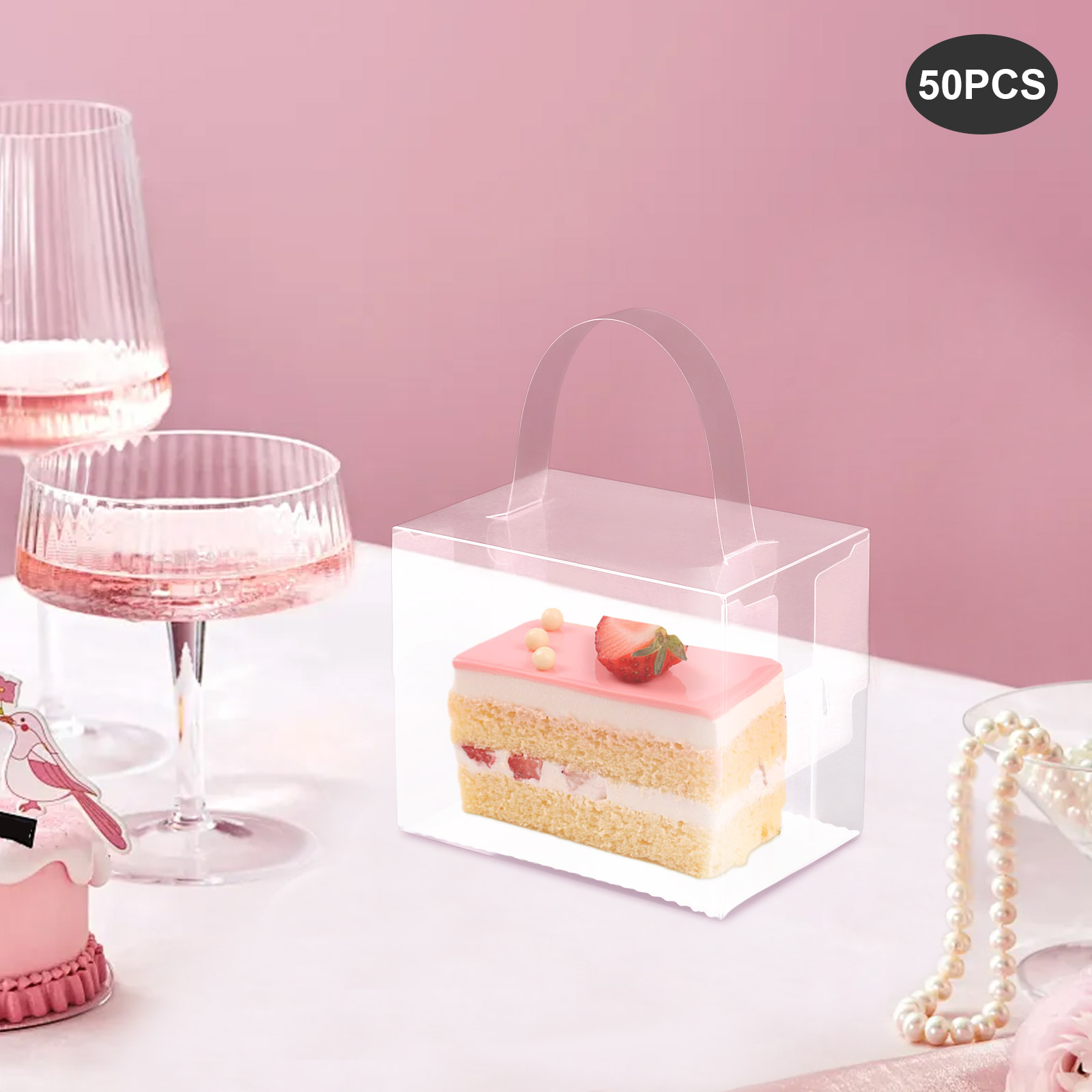 50 Pcs Clear Cake Boxes Set, P - Wedding Favor Box recensie en prijs
