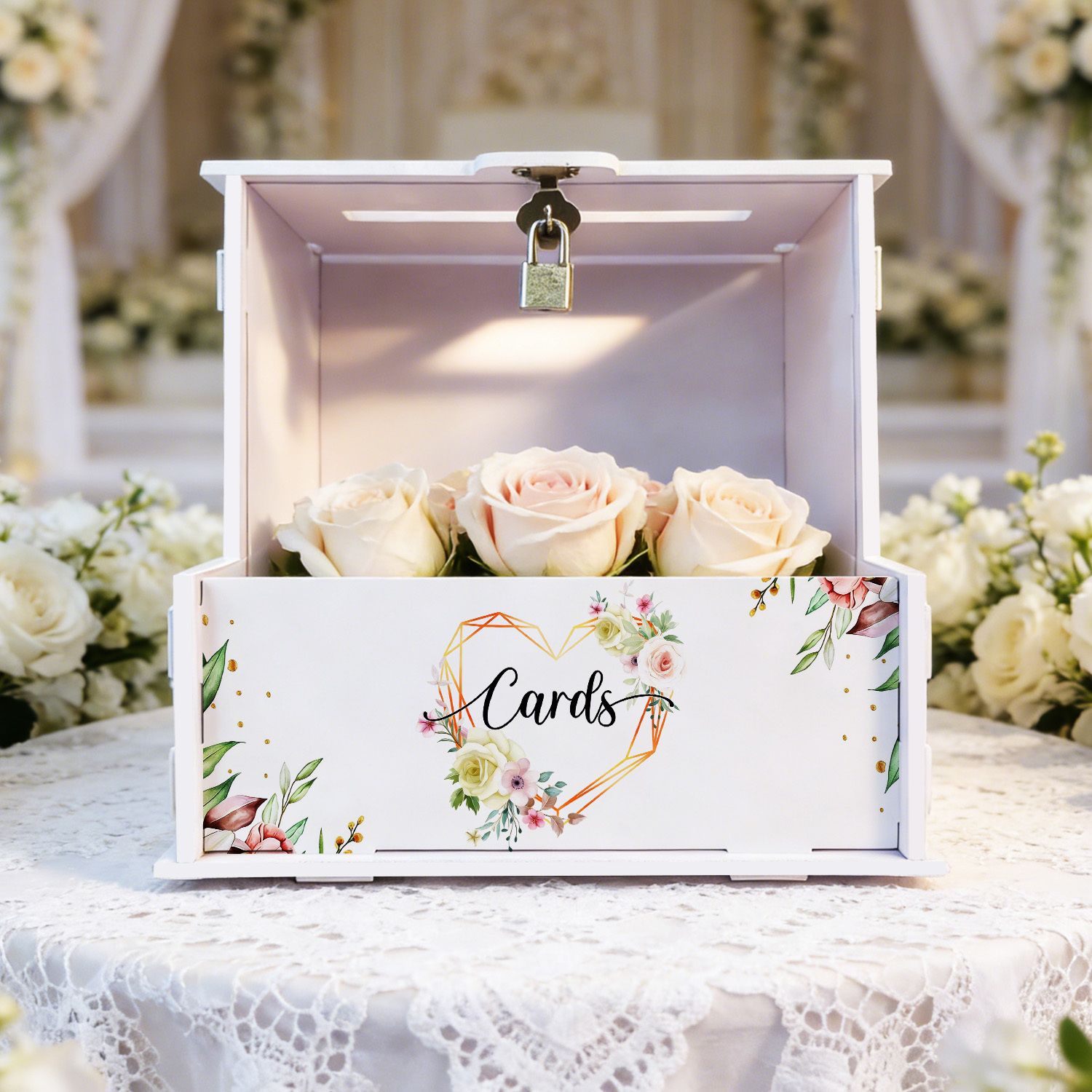 White PVC Wedding Card Boxes w - Wedding Favor Box recensie en prijs