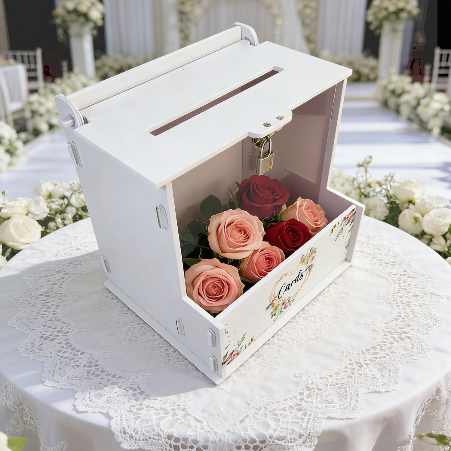 White PVC Wedding Card Boxes w - Wedding Favor Box recensie en prijs