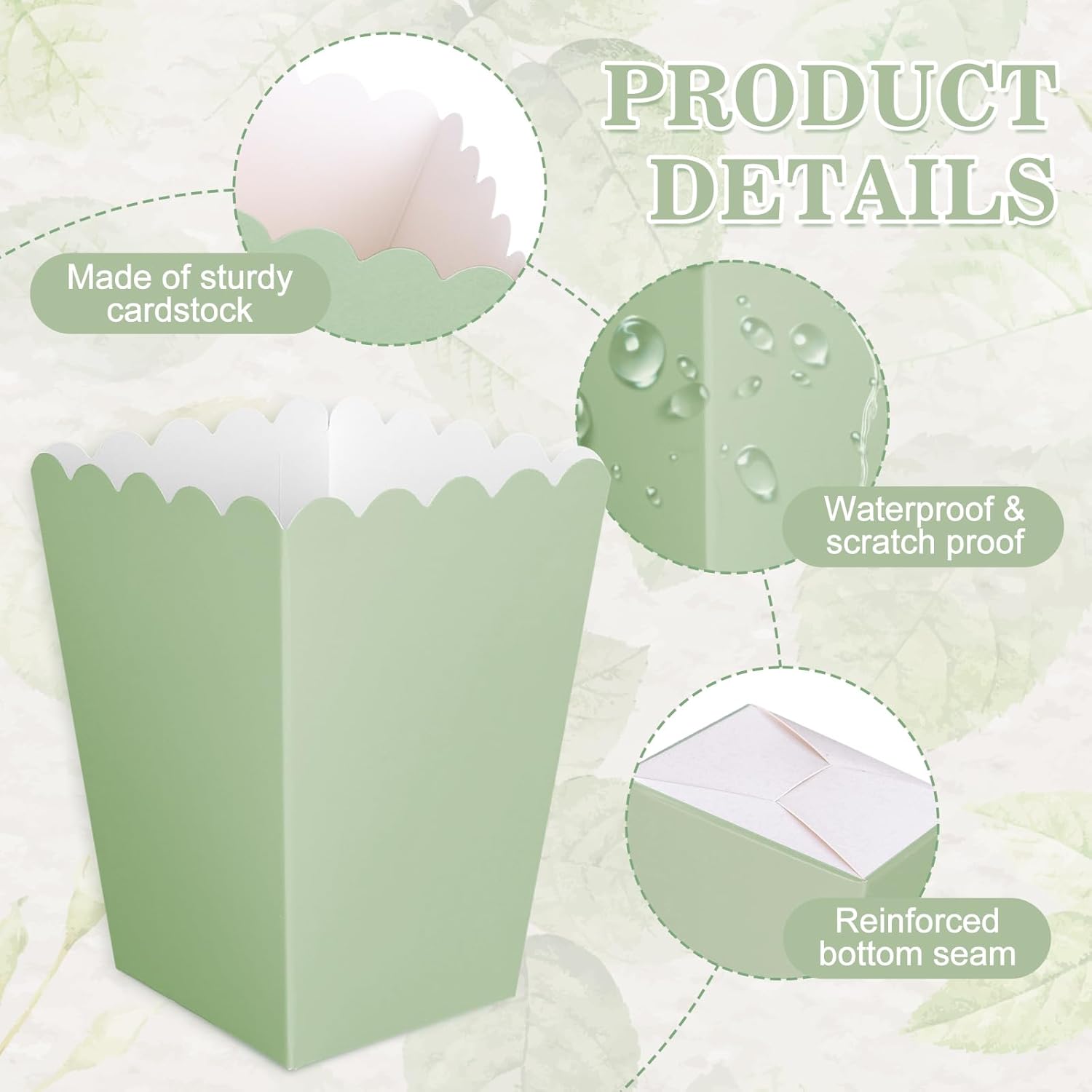 12 pcs  Sage Green Mini Popcor - Wedding Favor Box recensie en prijs