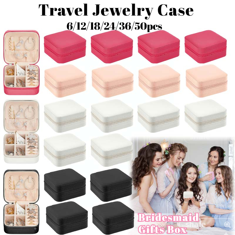 6-50pcs Travel Jewelry Case Br - Wedding Favor Box recensie en prijs
