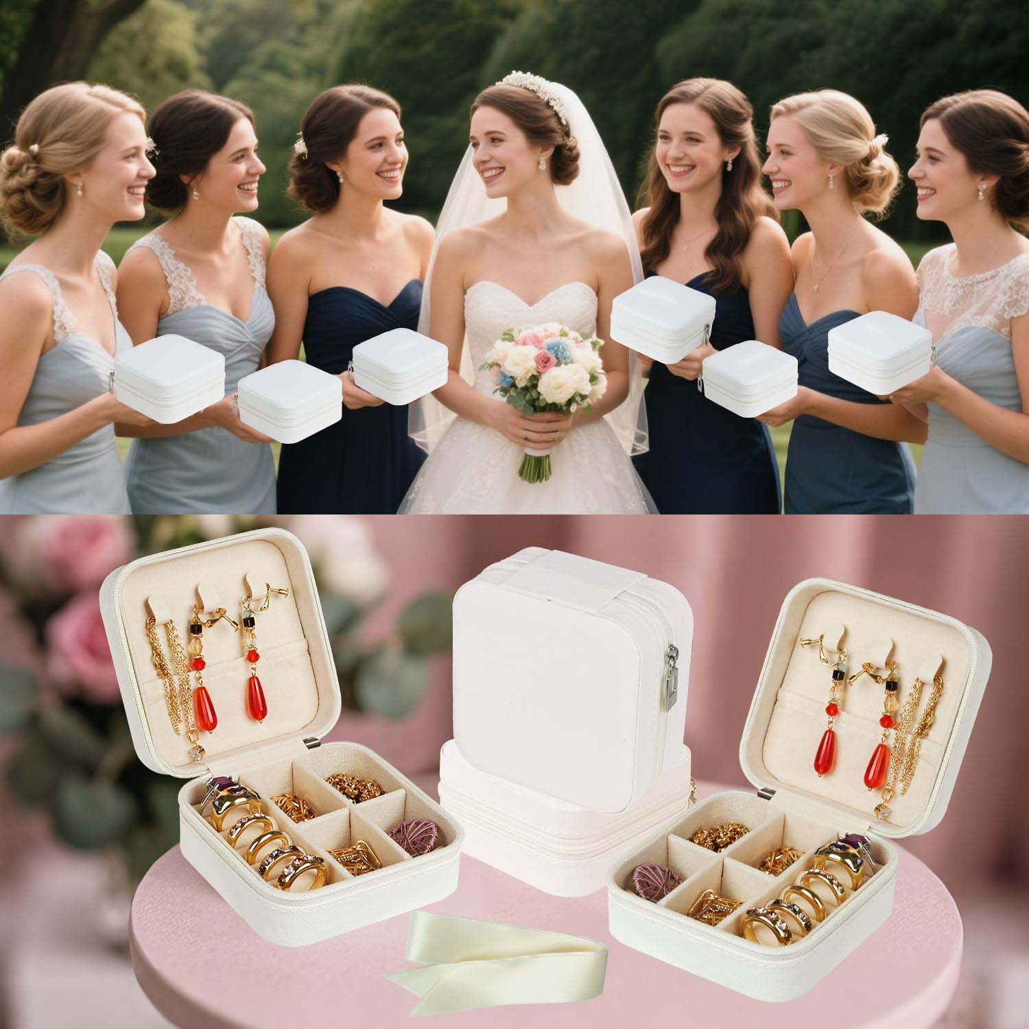 6-50pcs Travel Jewelry Case Br - Wedding Favor Box recensie en prijs