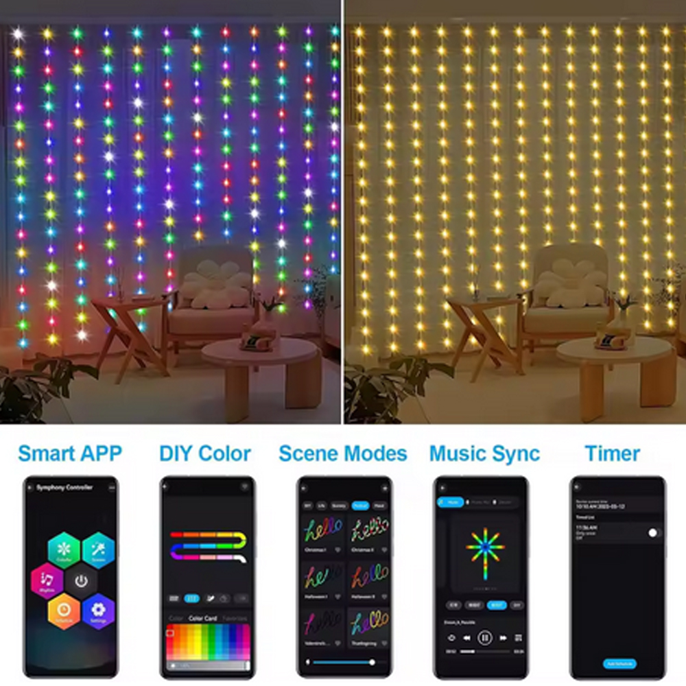 3M RGB Smart LED Curtain Light - Wedding Led recensie en prijs